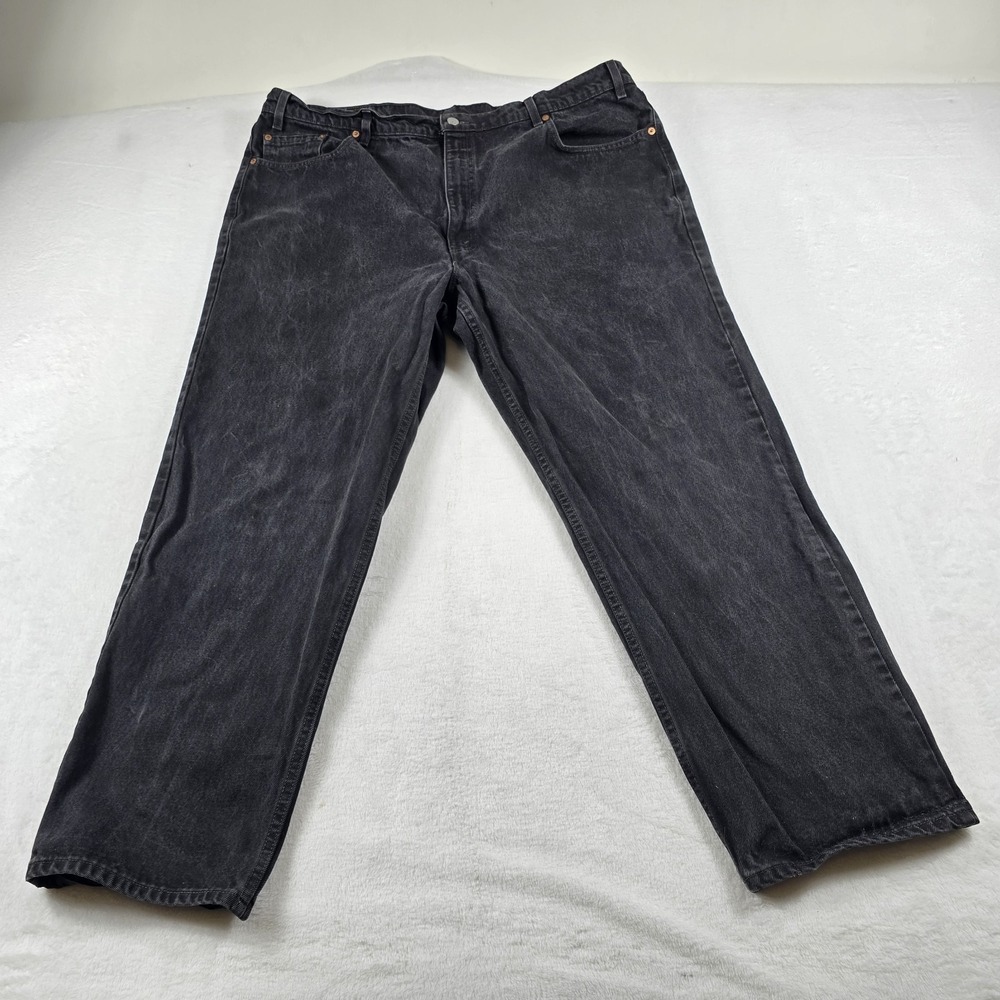 Levis 550 Relaxed Fit Black Denim Jeans Mens 46x30 Y2K USA Made